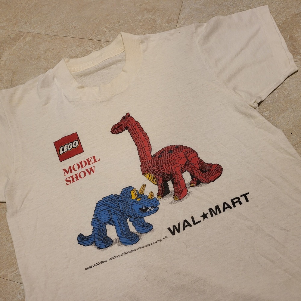 VTG 1989 LEGO Dinosaur Model Show Promo 80s Single Stitch T Shirt VERY RARE